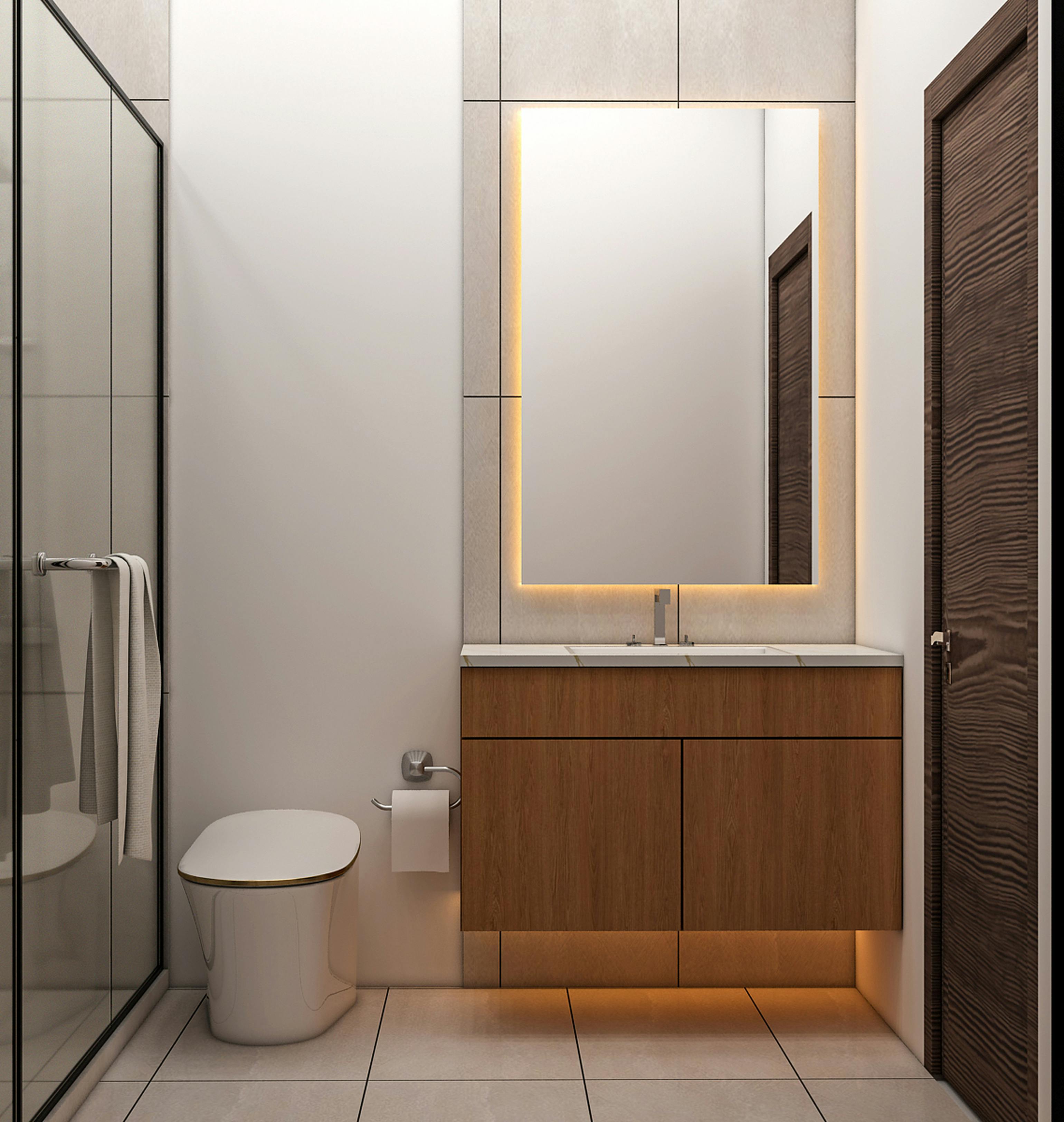 Rénovation de salle de bain par covering — meubles et surfaces modernisés, BDV Cover Belgique